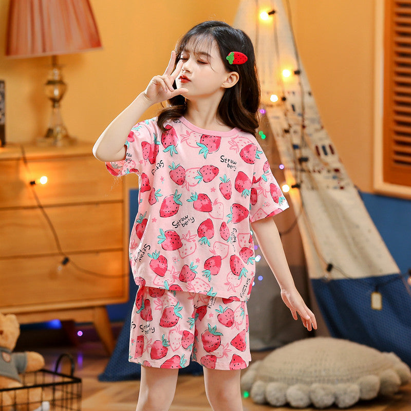 Vêtements de maison à manches courtes d'été pour enfants