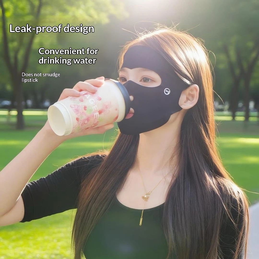 Masque de vélo à nez ouvert respirant pour femmes avec protection solaire
