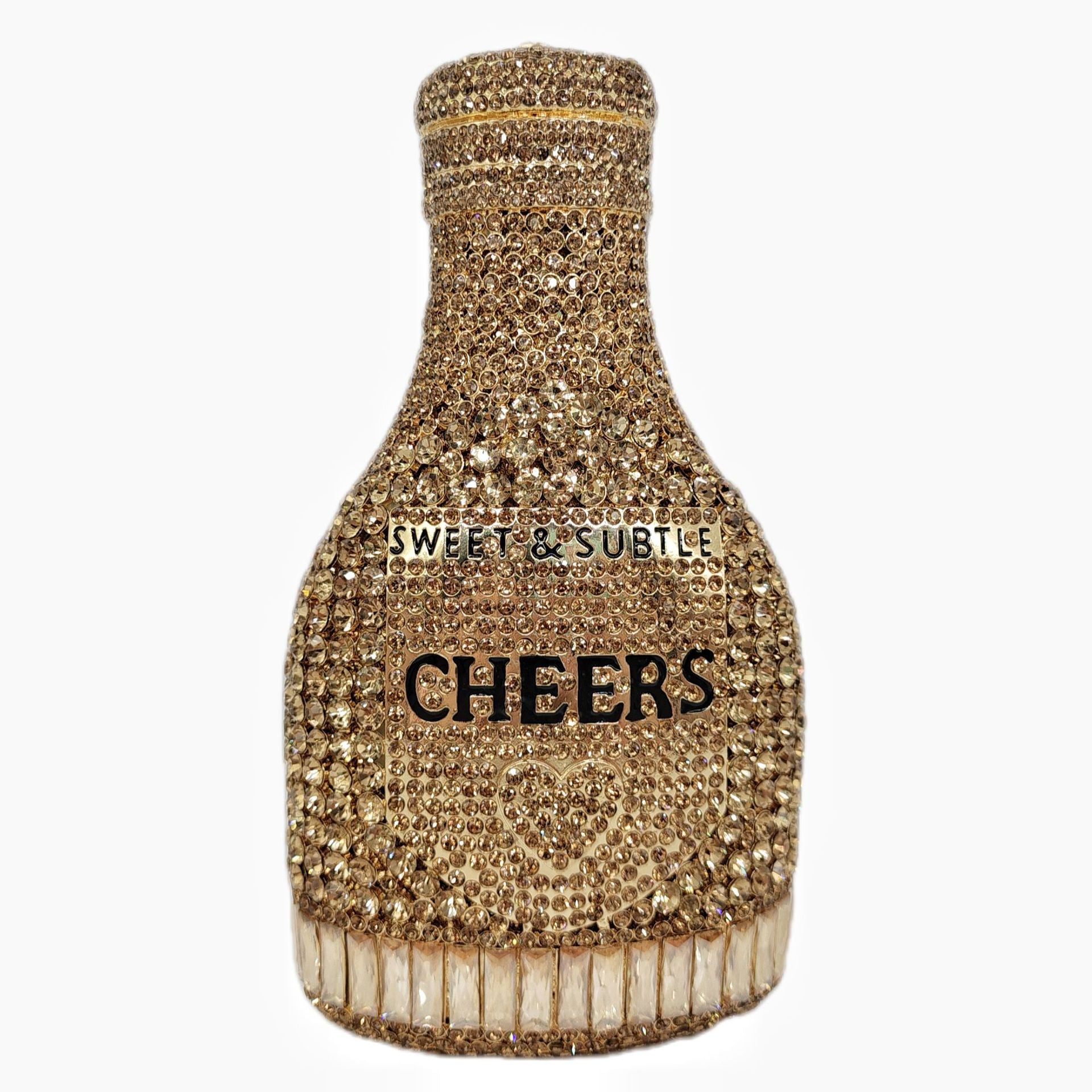 Bouteille de Champagne Strass Soir Clutch Sac Femme