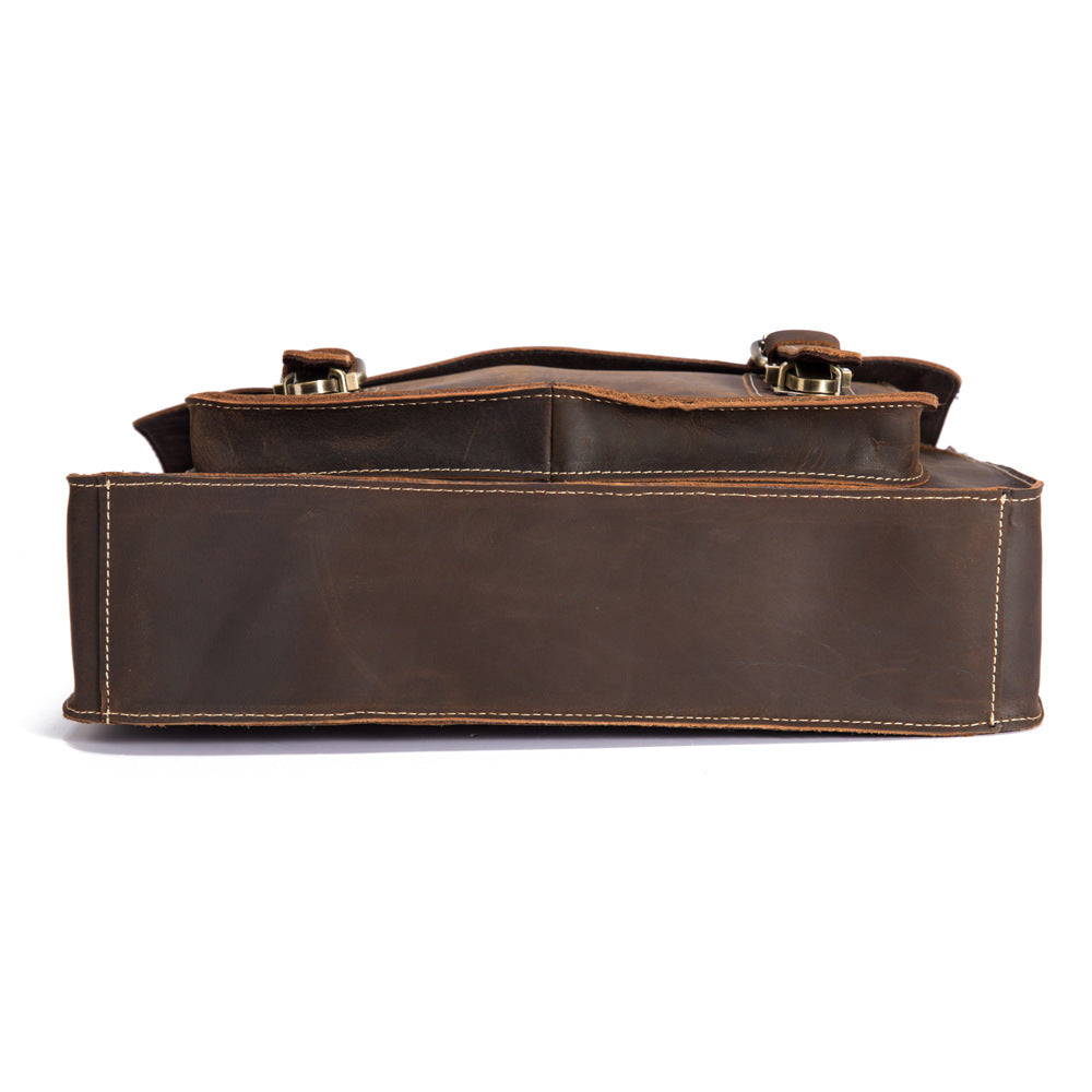 Men's first layer horsehide handbag