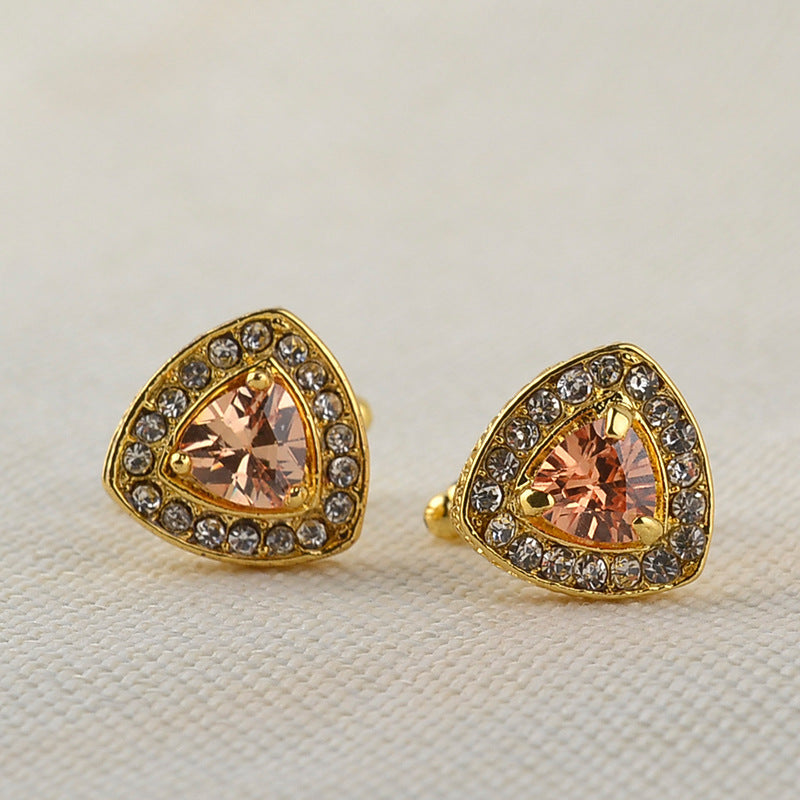 Chemise homme Cufflinks Triangle Crystal French Diamond