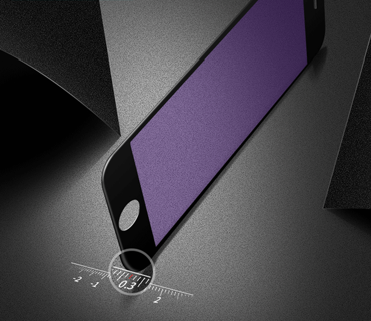 PhoneX 8 7 6s Plus Film de protection en verre trempé en fibre de carbone 3D tout compris