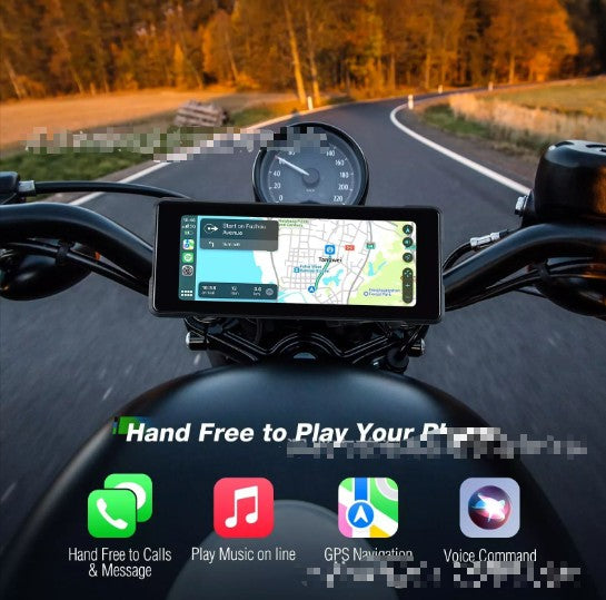 6.86 pouces Motorcycle Driving Recorder HD Dual Lens Projection Screen Navigation