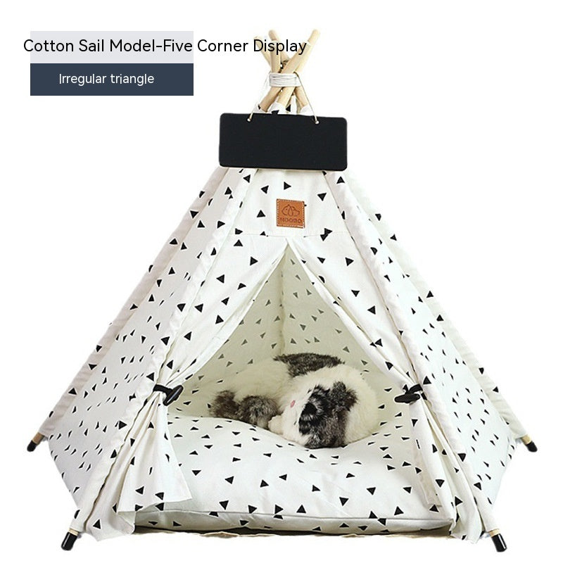 Maison de chat de tente de chat amovible et lavable Kennel Cat Villa semi-fermée Insulation Cat Ne