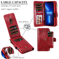 Applicable à 16 Mobile Phone Leather Case Retro Multi-fonction Card Wallet Split magnétique