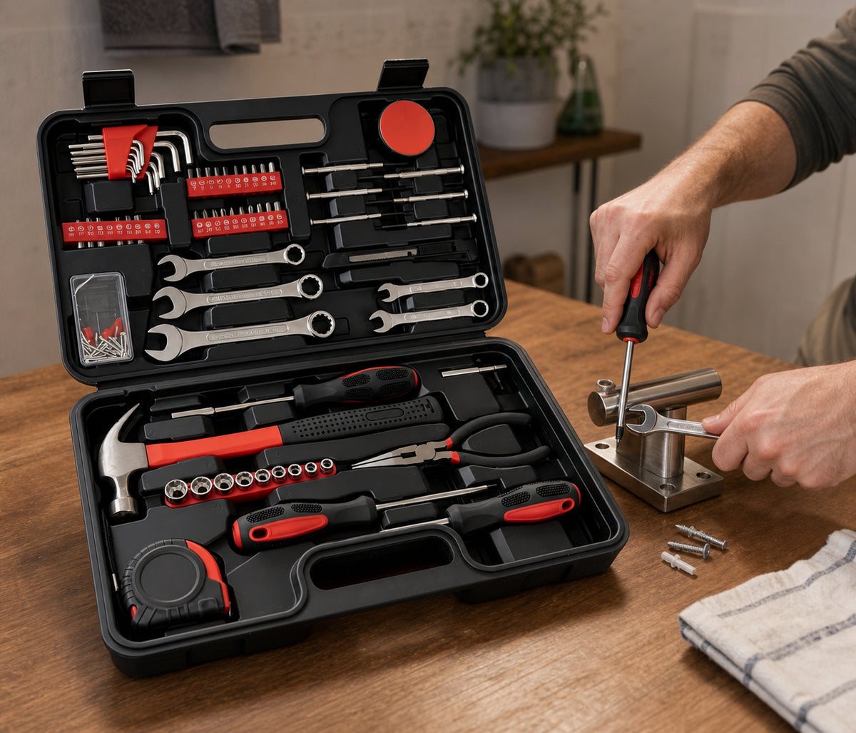 Ensemble d'outils de réparation complète de la boîte à outils - 146 pièces Home Kit Auto-épictop seulement