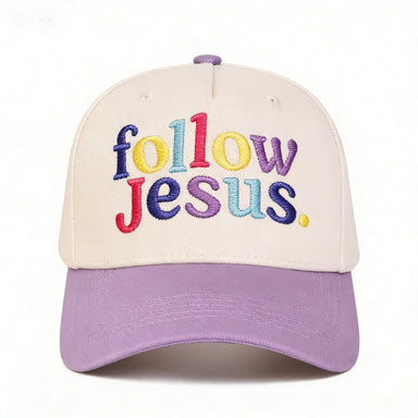 Brodé Couleur-bloc Baseball Cap Vintage-inspirationd