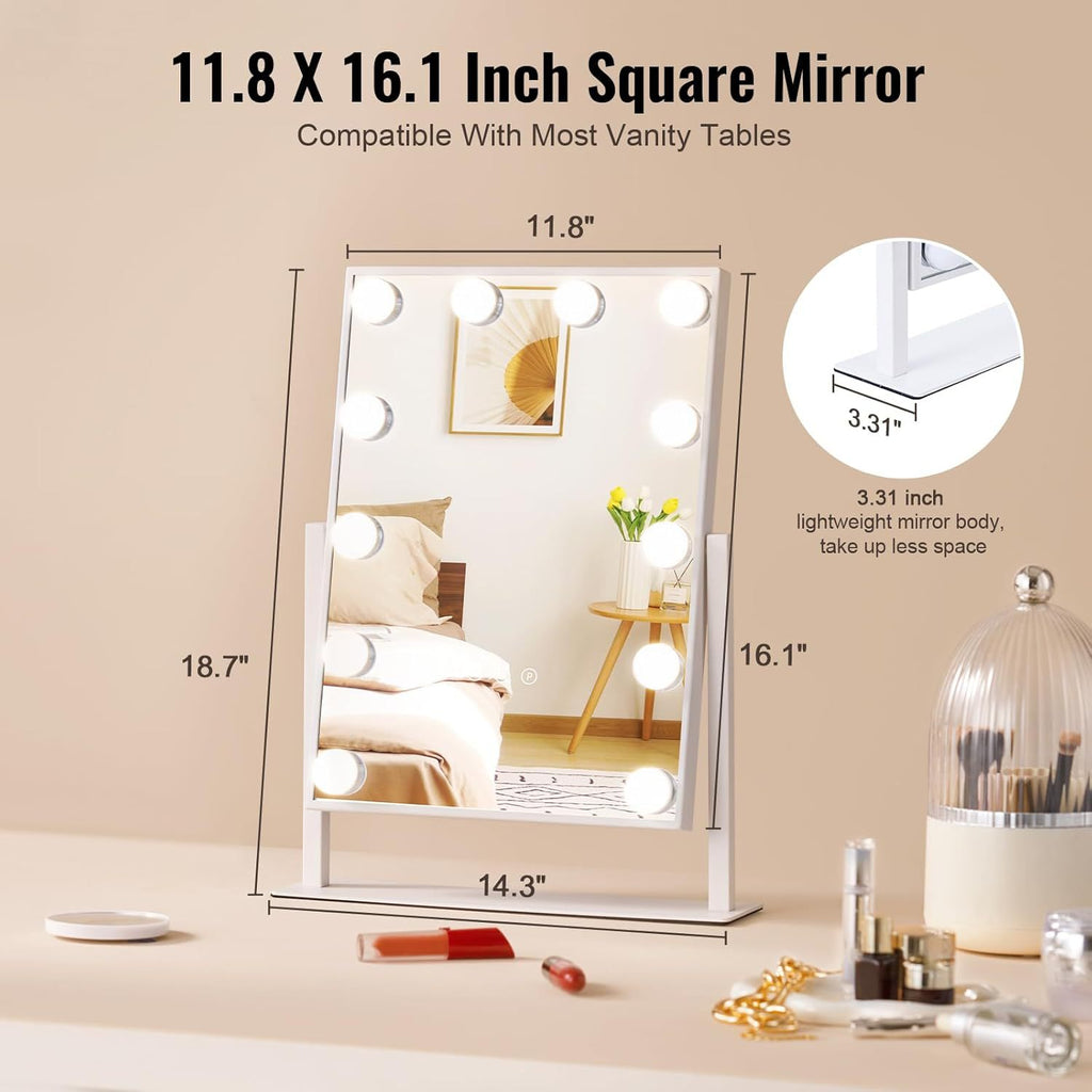 Smart maquillage miroir bureau avec ampoule remplissage de la lumière