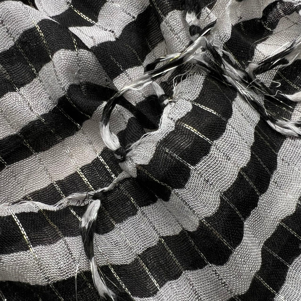 Écharpe carrée blanc noir 2pcs