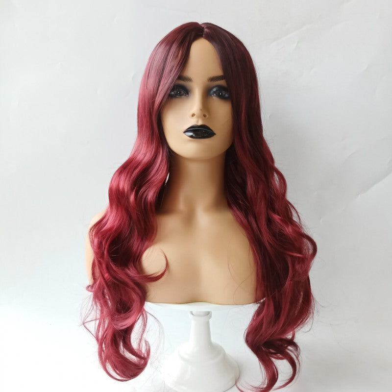 Long graduated curly hair