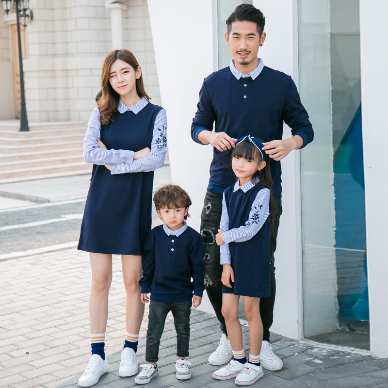 Costume famille-enfant d'automne et d'hiver