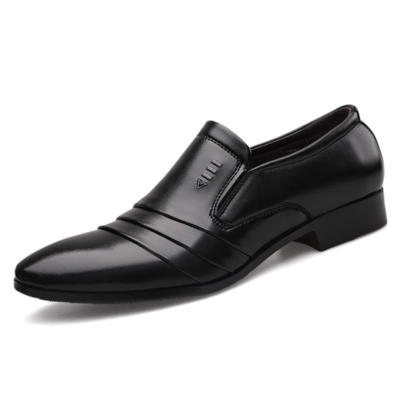 Hommes Forme en cuir d'affaires chaussures pointu Toe Slip-on Style