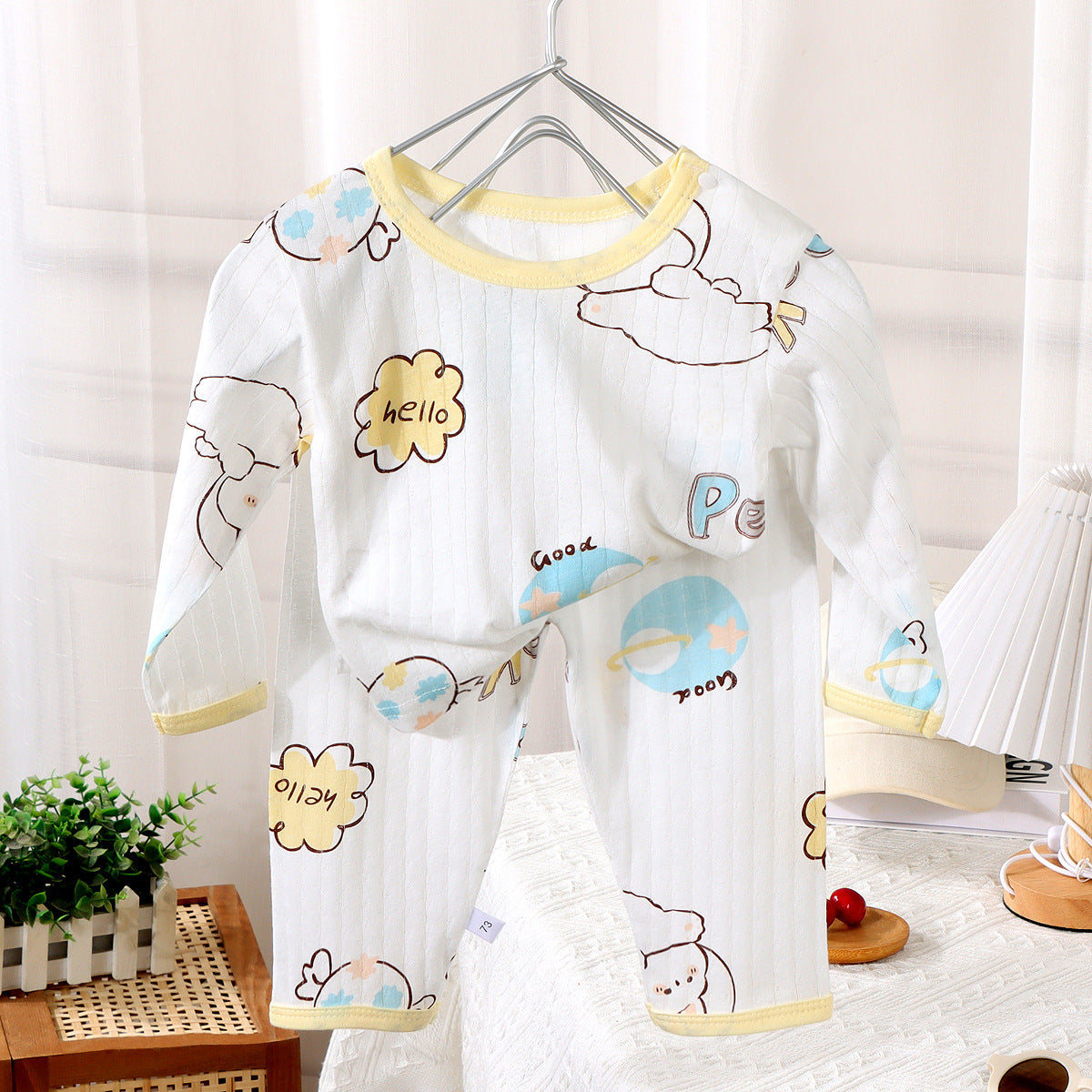 Summer Baby Cotton Maison Porter Pajama pour enfants