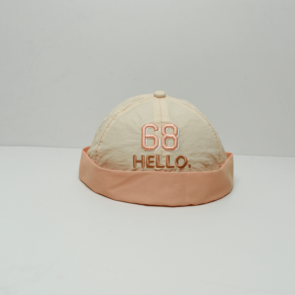 Été Bébé-style multicolore 68 Broderie HELLO Word Mère Skin-toned Energétique Headgea