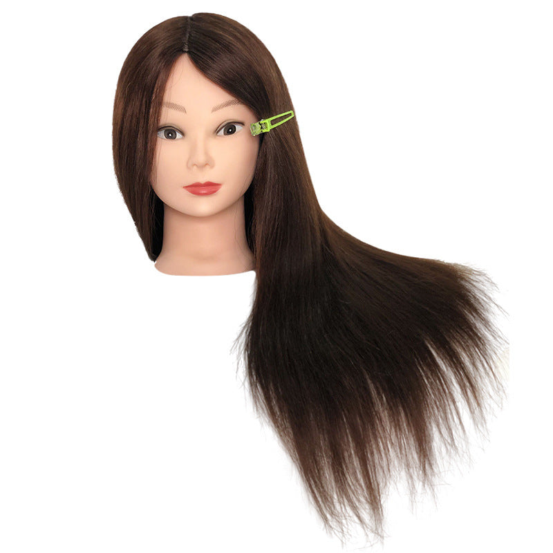Les vrais cheveux peuvent être bouclés et Blown tête dummy modèle