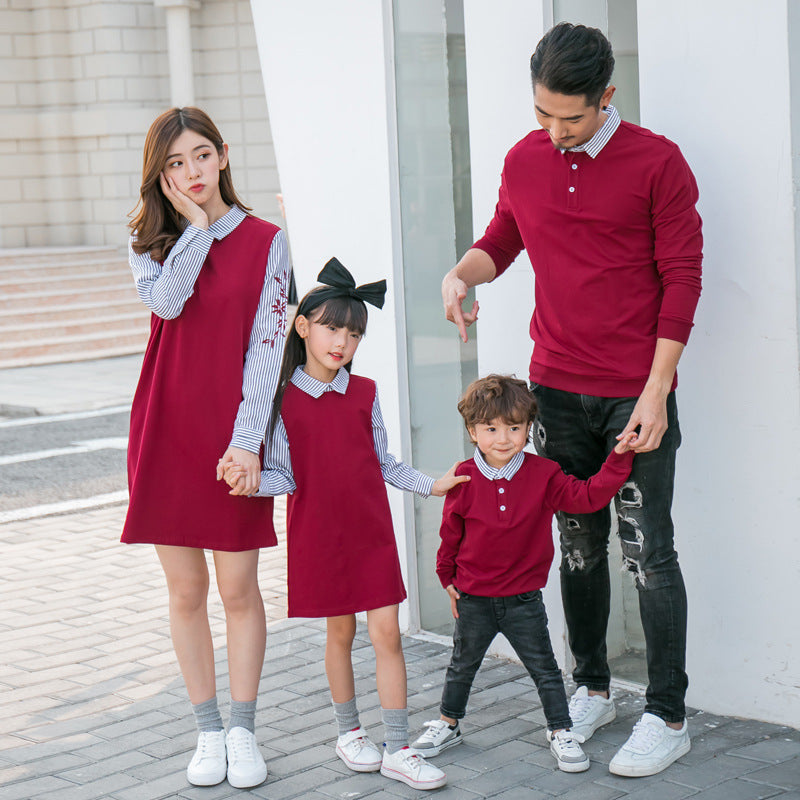 Costume famille-enfant d'automne et d'hiver