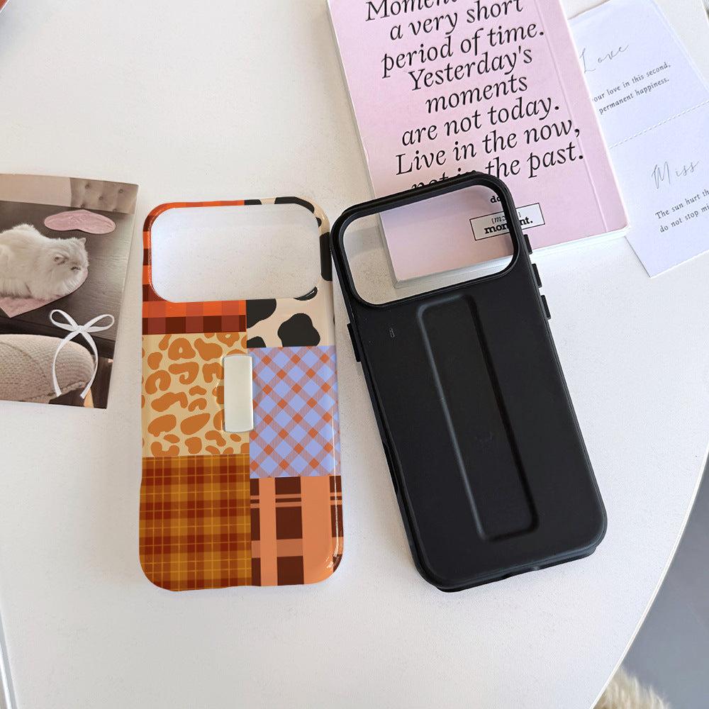 Meilleure vente Film et stand Two-in-one Phone Case