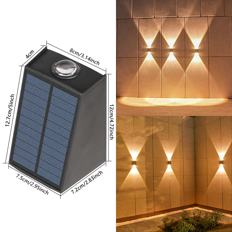 Lampe murale extérieure solaire Décoration de cour Atmosphère Lampe murale