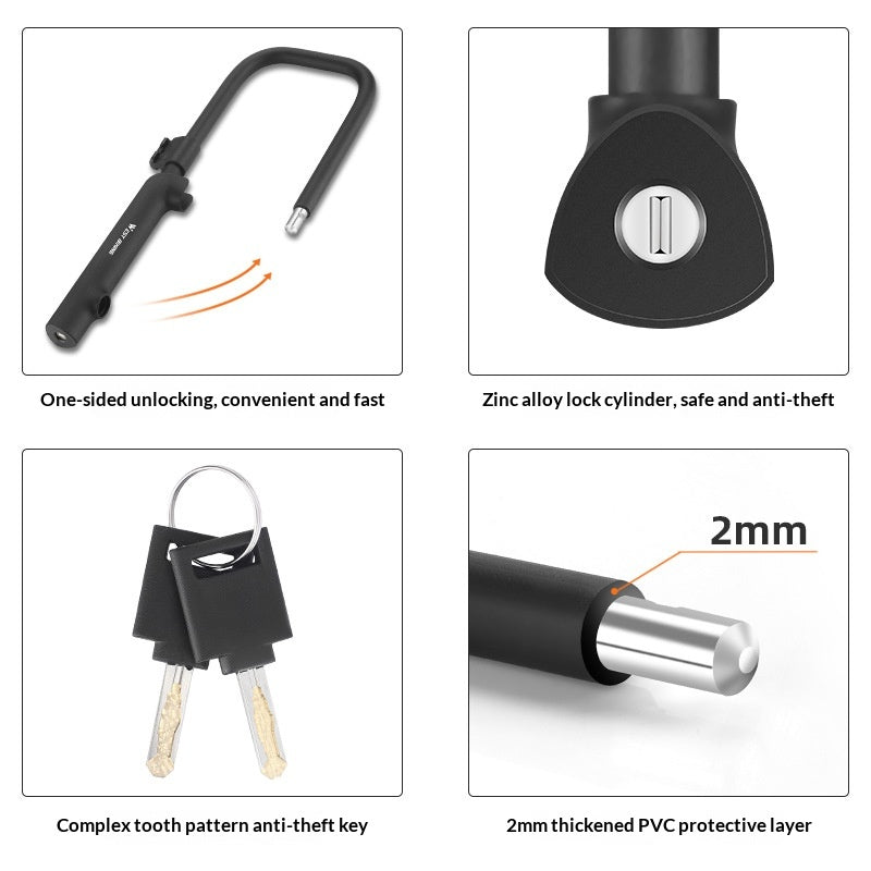 VéloElectric Bike U-Shape Shear-Resistant Antivol Lock