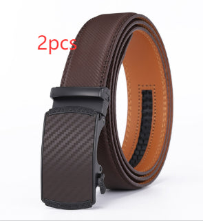 Ceinture en cuir seconde couche pour hommes avec boucle automatique