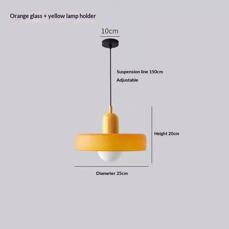 Lampe de lit en verre créatif Vintage vert pendentif lumière