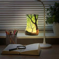 Lampe de table naturelle inspirée de forêt cylindrique en forme de feuille