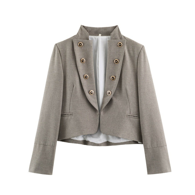 Arrivée d'automne Lapel Blazer bicolore