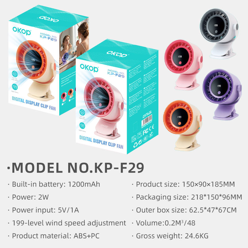 KP-F14 Ventilateur de vente pour Home Office Compact rechargeable en stock usine