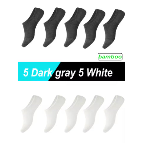 Chaussettes de bateau invisibles en fibre de bambou pour hommes d'été