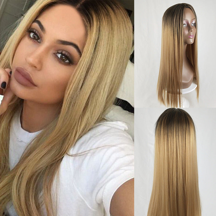 Long cheveux droit mode dégradé faux cheveux