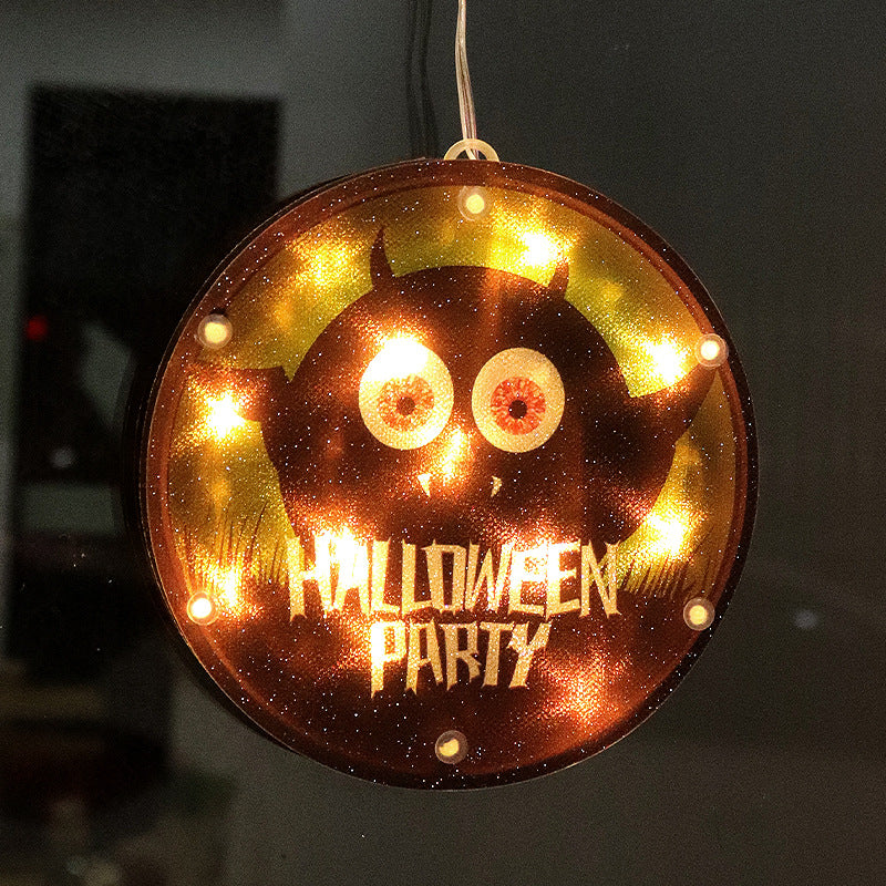 En stock Traitement Halloween Lumineux citrouille décoration légère Fête fenêtre pendentif Atmos