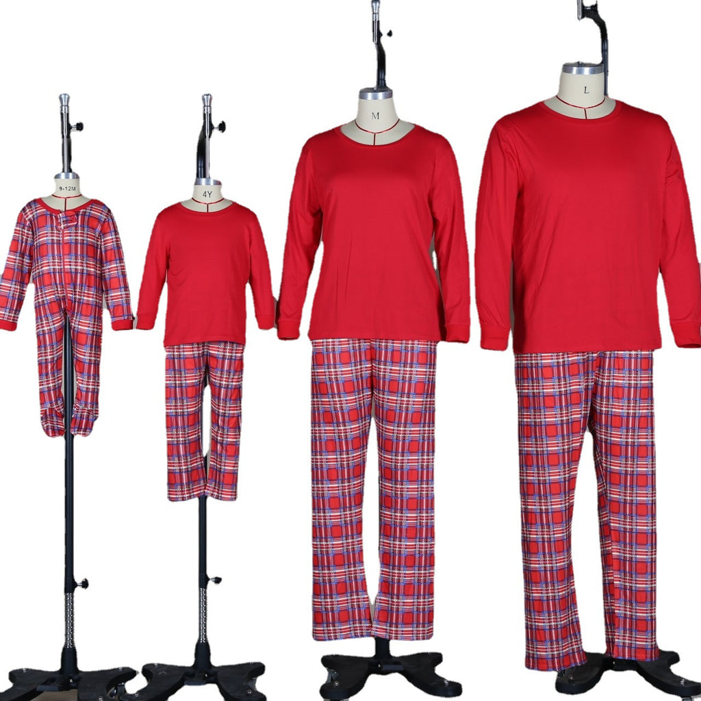 Plaid Coton Noël Parent-enfant Pajamas