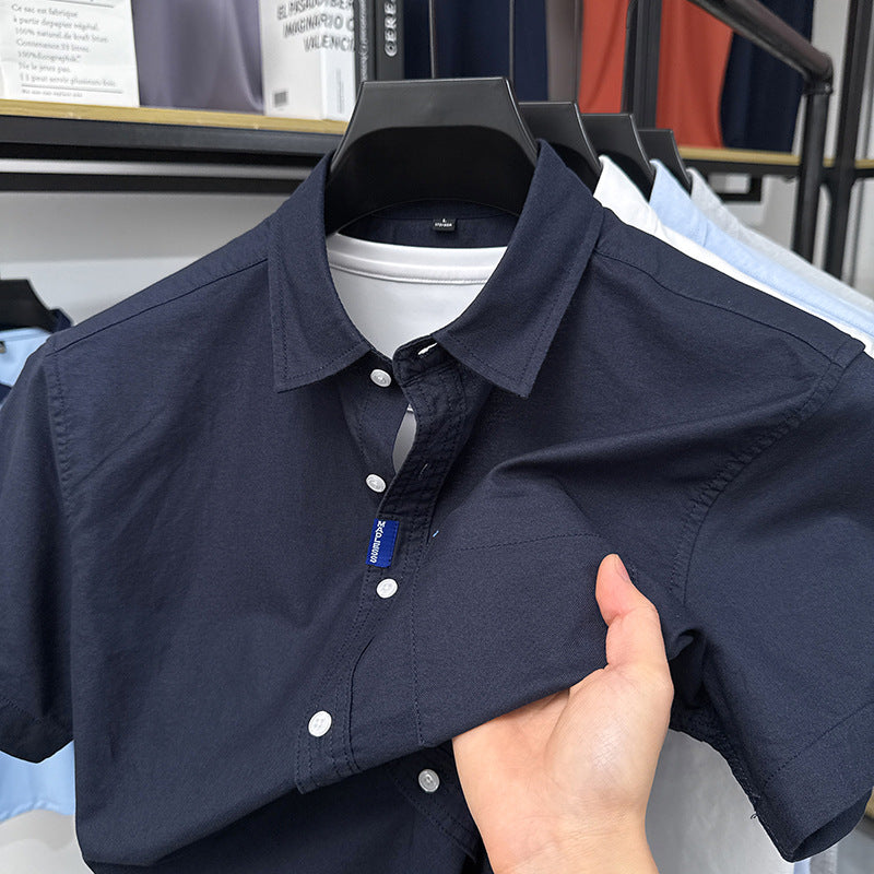 Chemise en coton respirant casual pour hommes