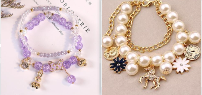 Bracelet de fleurs de perles