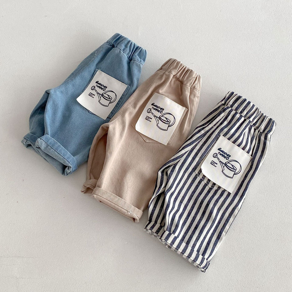 Pantalon casual imprimé de style japonais pour garçons