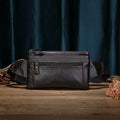 Travail de plein air pour hommes Premier couche Cowhide Grande capacité Waterproof Waist Bag