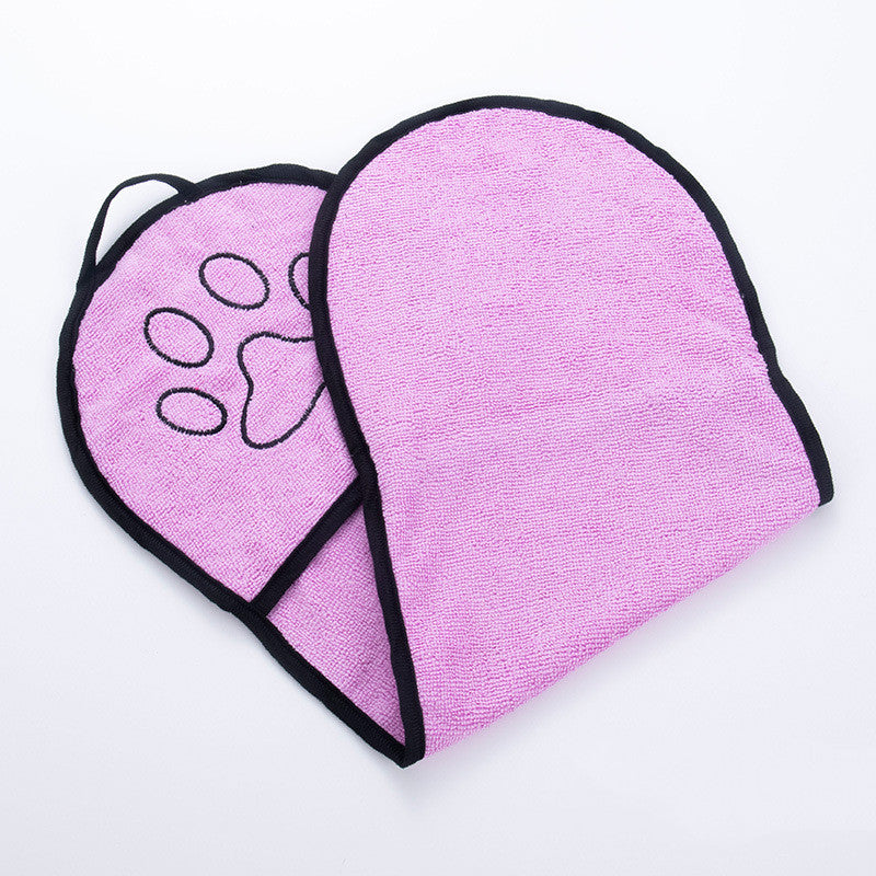 Serviette de bain de chat pour chien en couleur solide