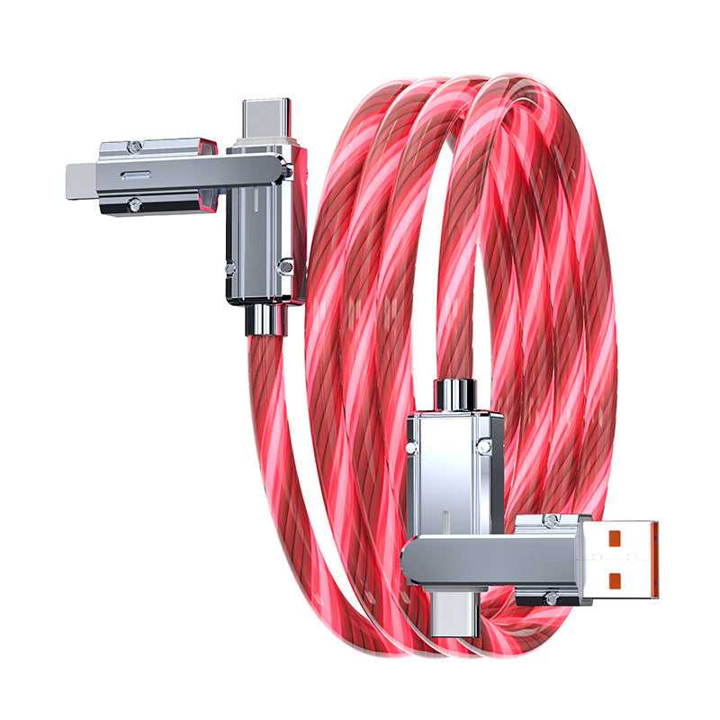 Star Sky Magnifique Streamer couleur charge rapide 4-en-un câble de charge lumineuse