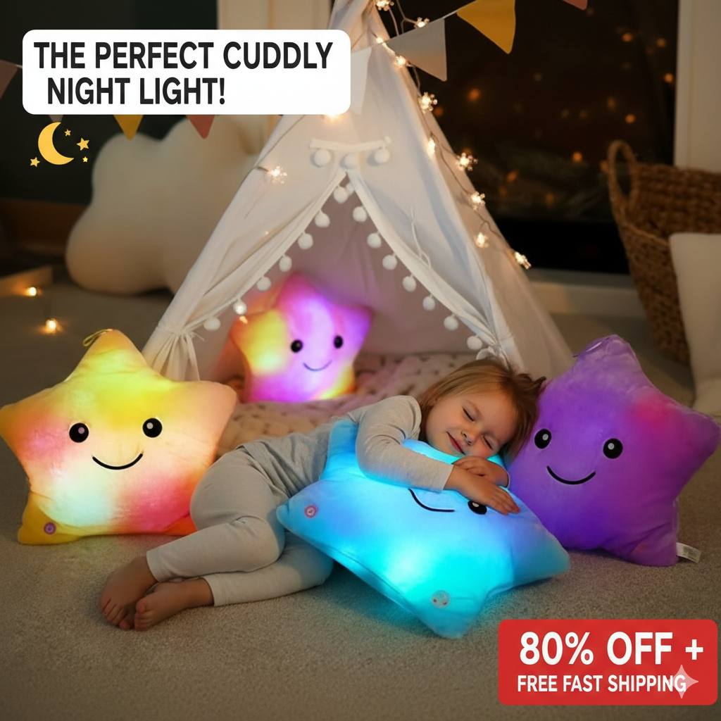 34CM Jouet coloré en peluche d'oreiller cinq pointes