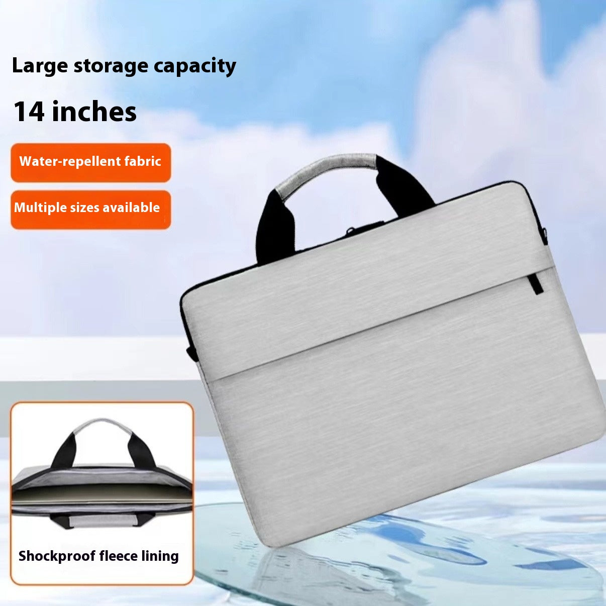 Sac pour ordinateur portable léger avec doublure intérieure