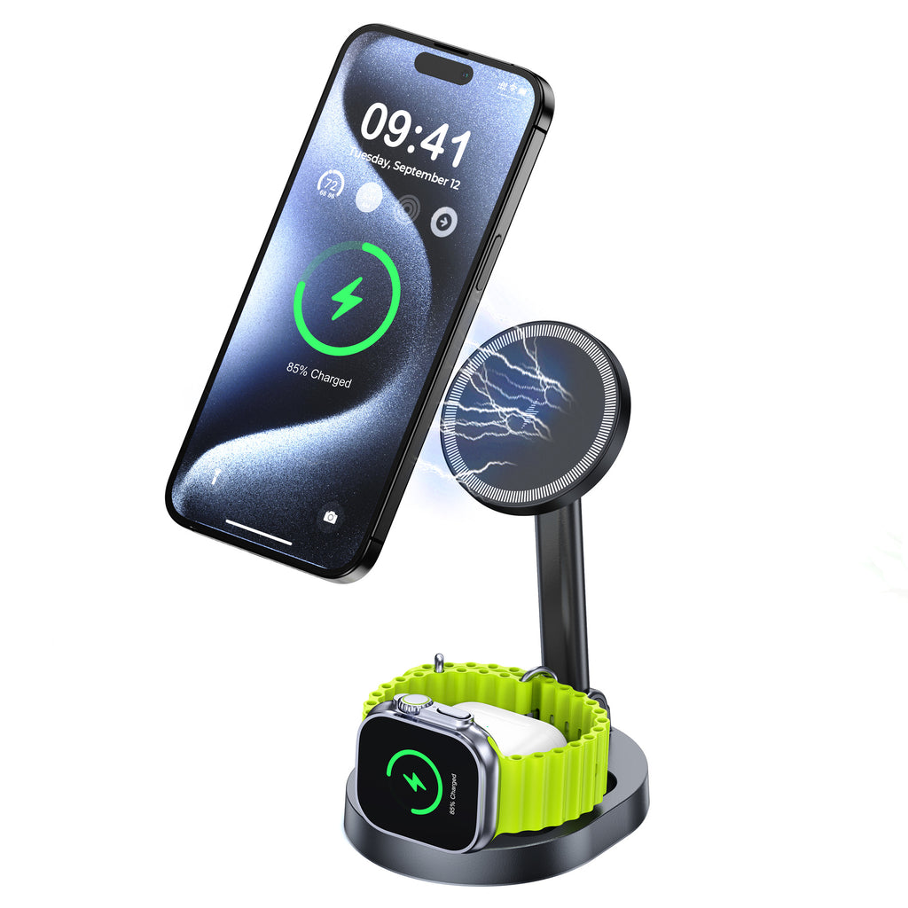 Support de charge magnétique 3-en-1 sans fil