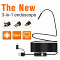5M 6LED Snake Endoscope Borescope 8mm Inspection Camera USB Scope for Android