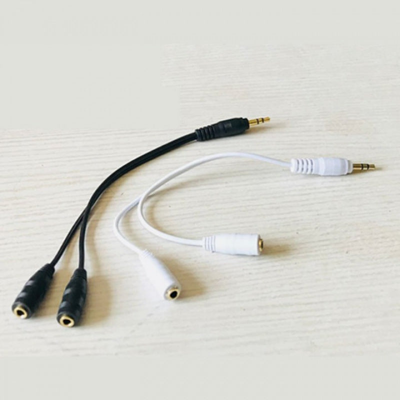 Gilded One-to-Two Earphone Audio Cable Adapter