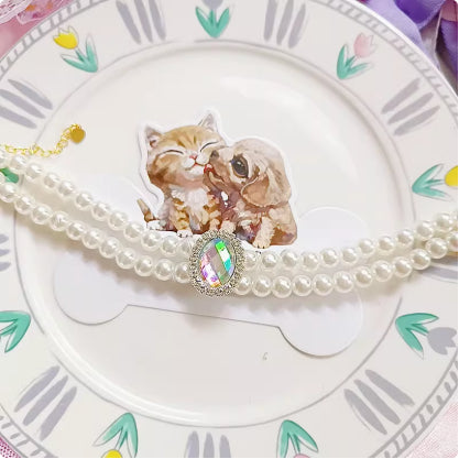 Cat Pet Bijoux eau pendentif collier de lapin