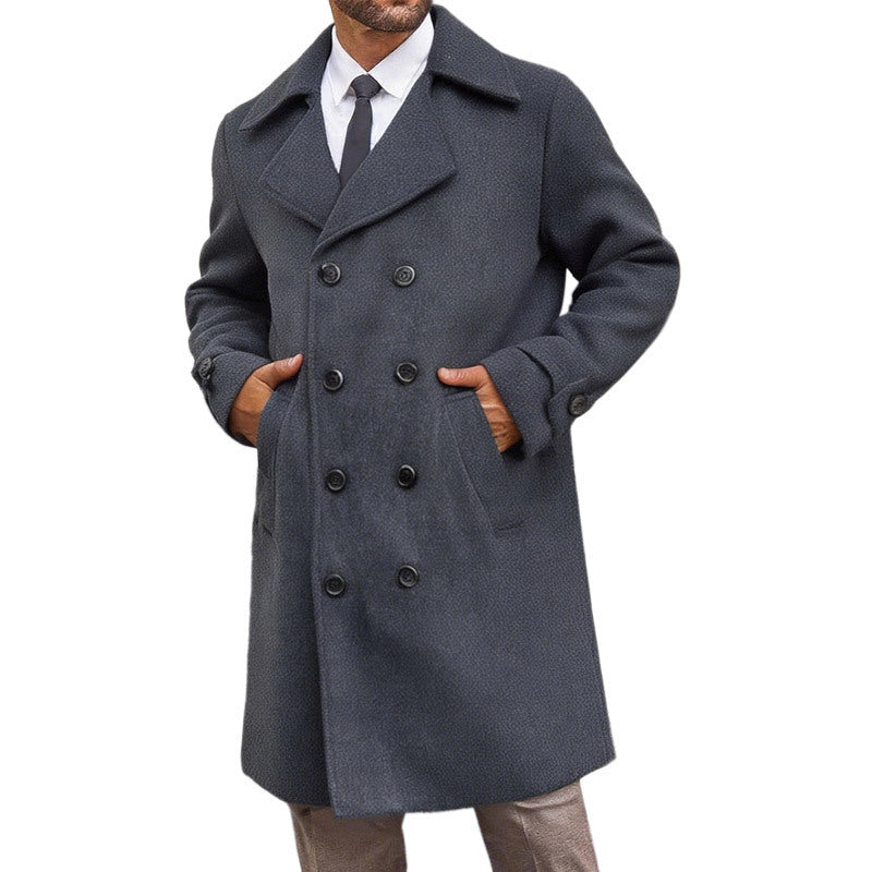Manteau de tranchée pour hommes de style européen et américain