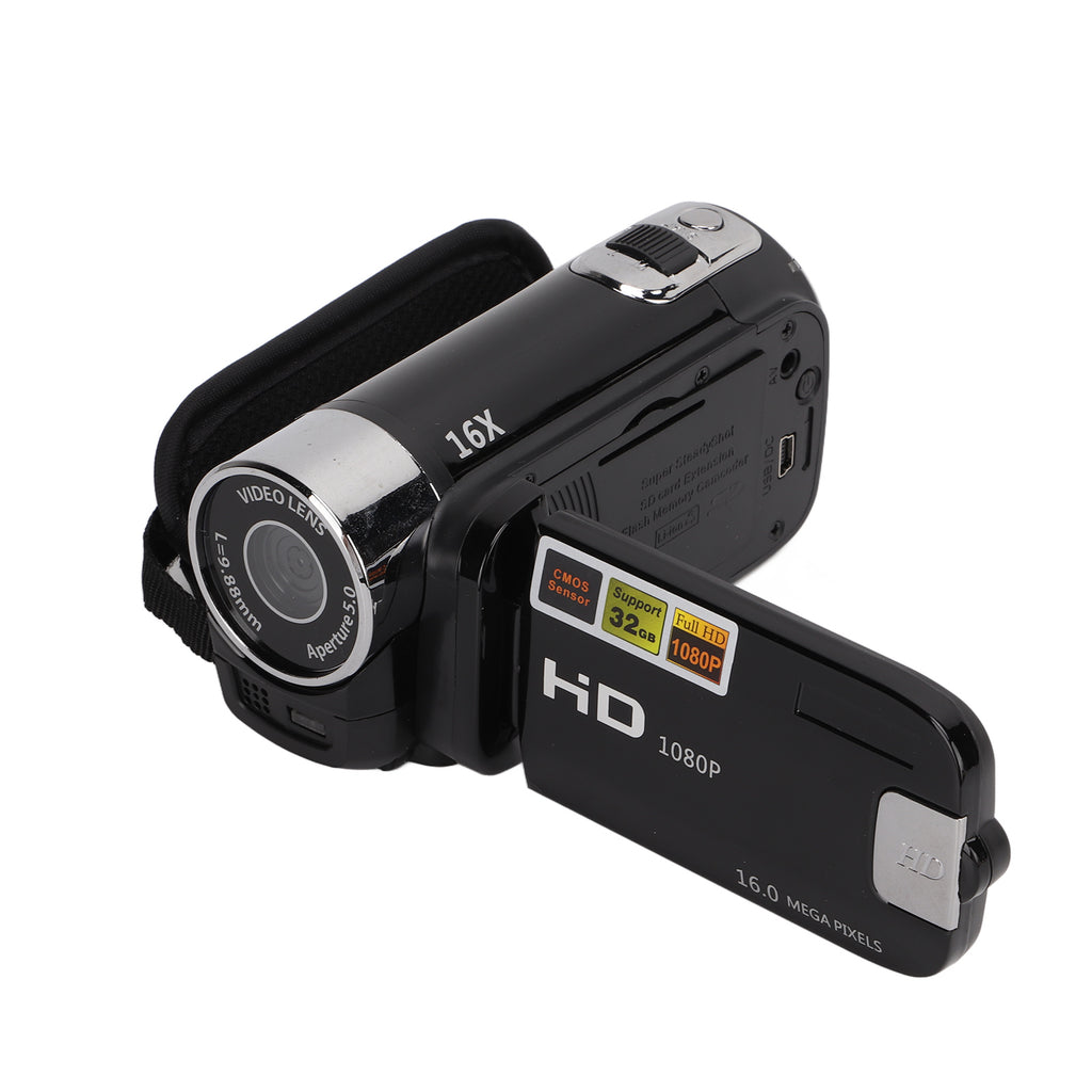 Caméra vidéo Caméscope Full HD Enregistreur caméra 270° Rotation 2.7 pouces écran couleur 16X Zoo