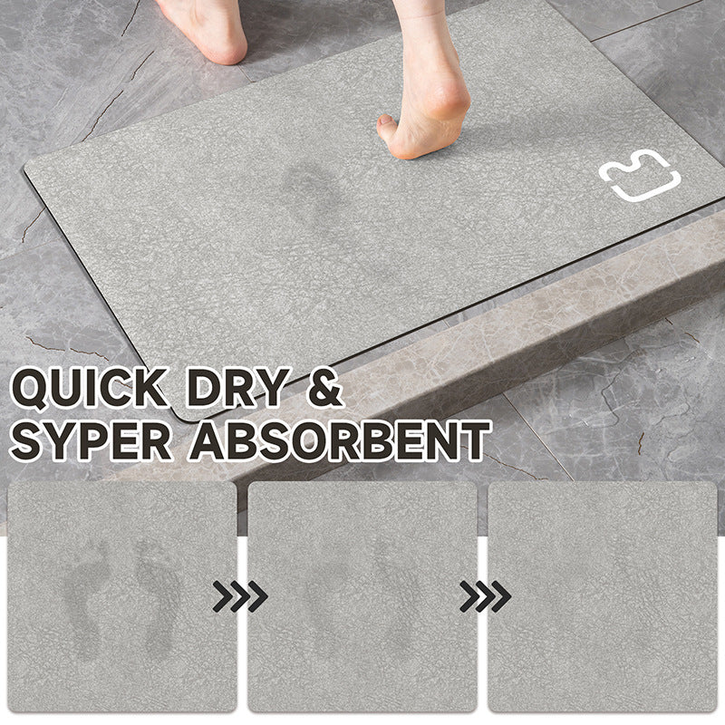 Tapis de sol de salle de bain antidérapant Diatomées Terre