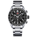Ceinture en acier pour hommes Casual Quartz Montres Timing Business
