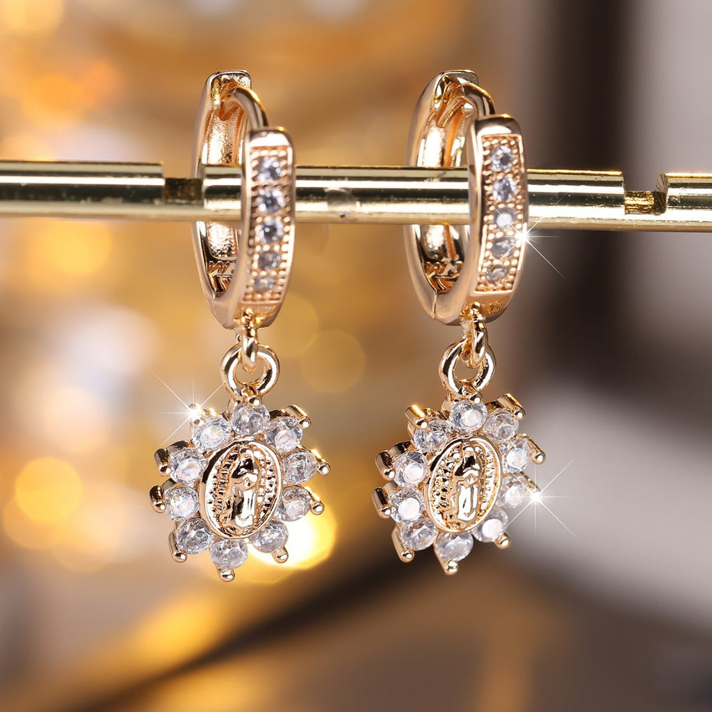 Boucles d'oreilles Western Luxury Virgin Mary