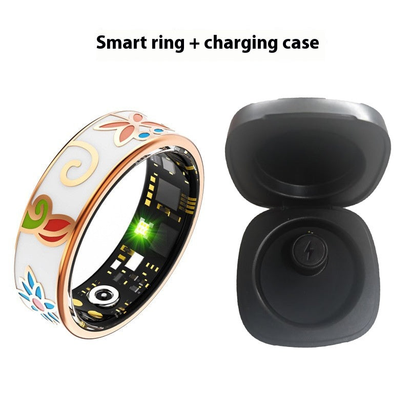 Acier inoxydable Electroplating Smart Anneau Lumineux Dragon Pattern